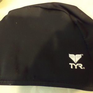 TYR Swim Cap  ~ Black ~ Nice Condition